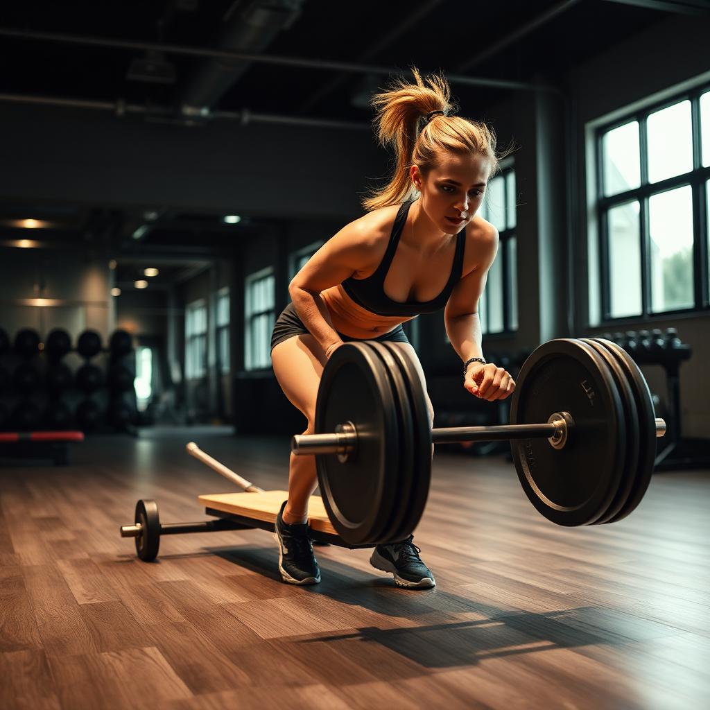 Sled push strength training